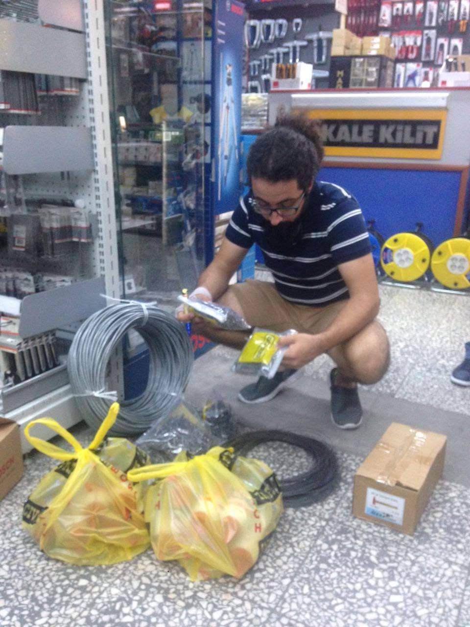 Organizer sorting hardware and wiring supplies in a shop